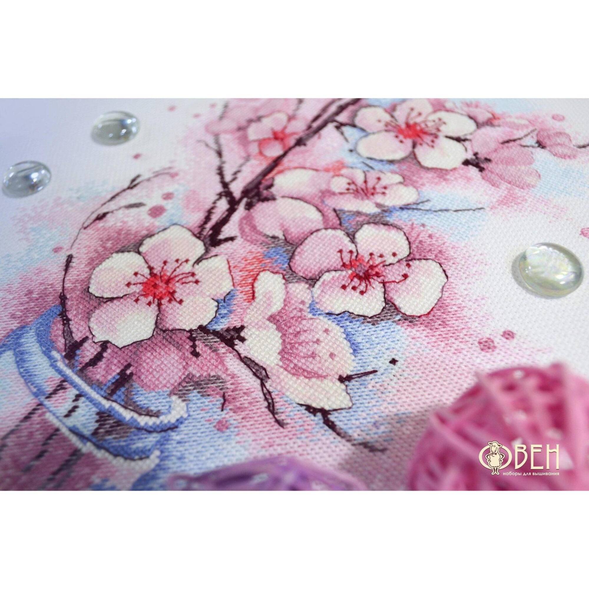 Oven Apple Blossom Cross Stitch Kit